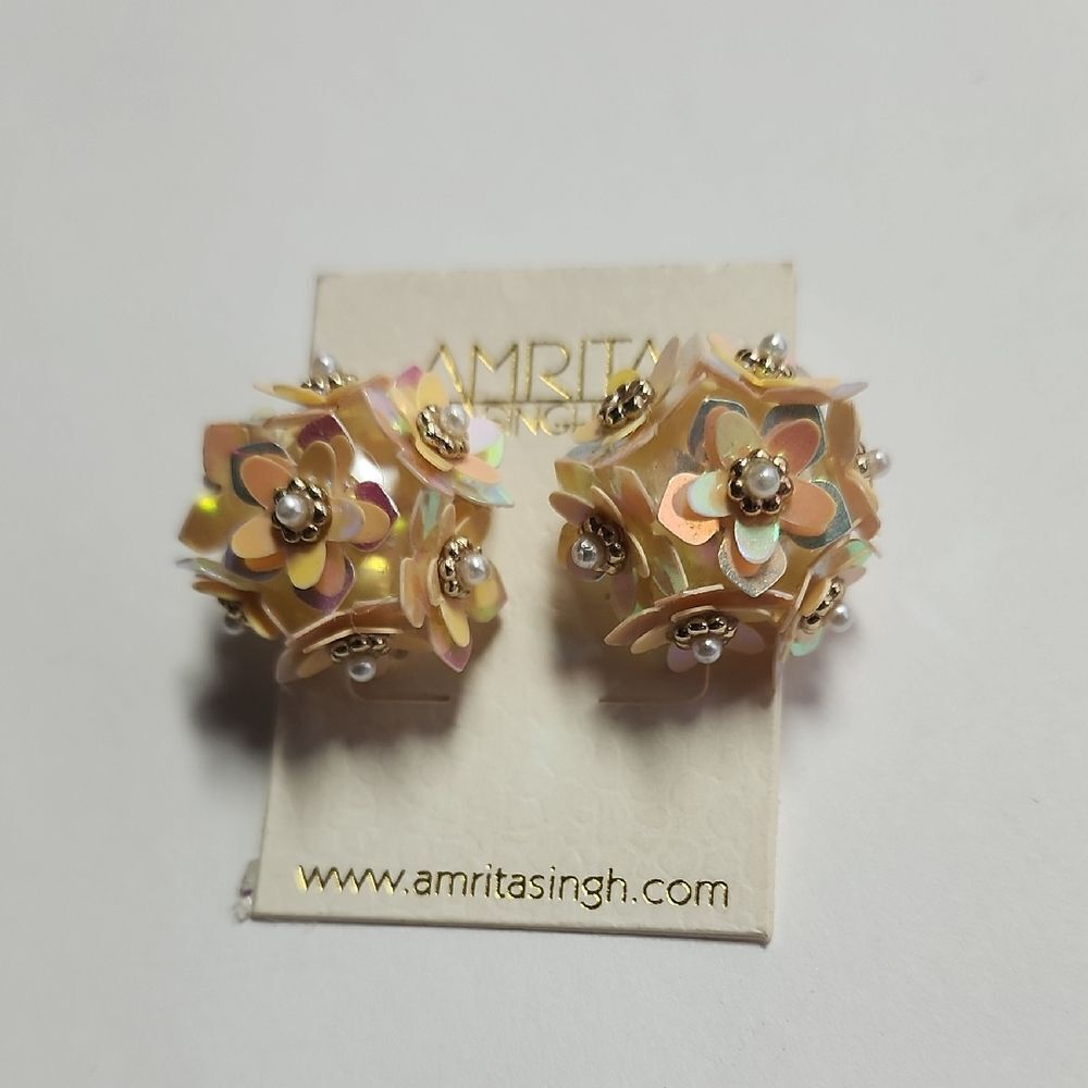 Amrita Singh Iridescent Floral Earrings